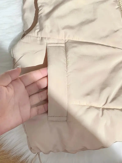 Minimalistisch gewatteerd herfstvest voor dames