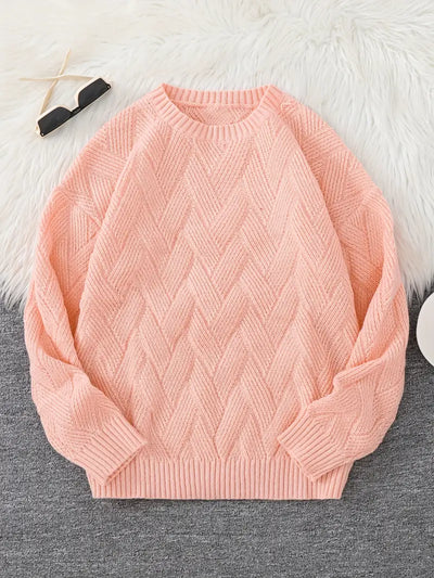 Minimalistische gebreide trui voor heren in pastelkleuren