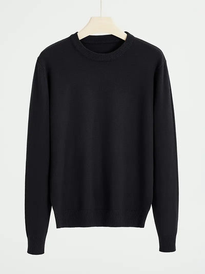 Minimalistische heren trui met ronde hals voor de herfst