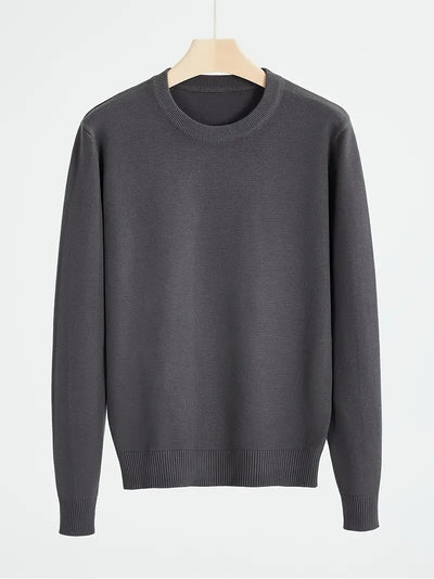Minimalistische heren trui met ronde hals voor de herfst