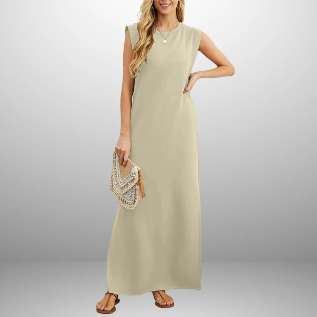 Minimalistische lange zomerjurk voor dames