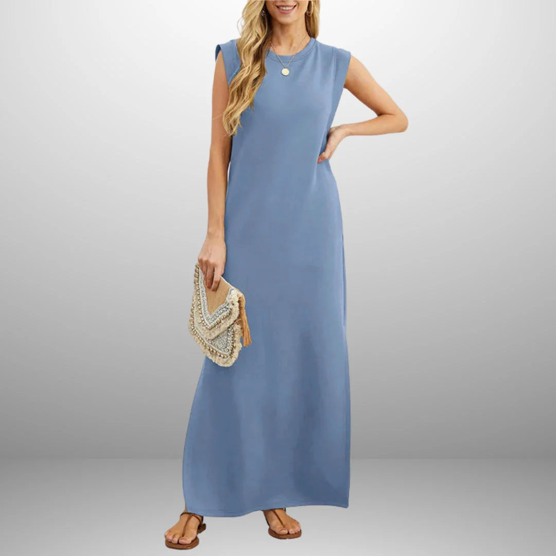 Minimalistische lange zomerjurk voor dames