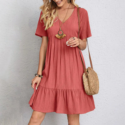 Minimalistische mini zomerjurk voor vrouwen