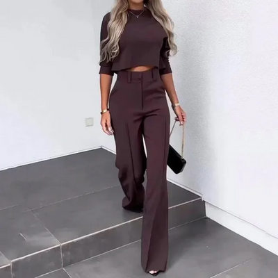 Modern Dameskostuum Set met Crop Top