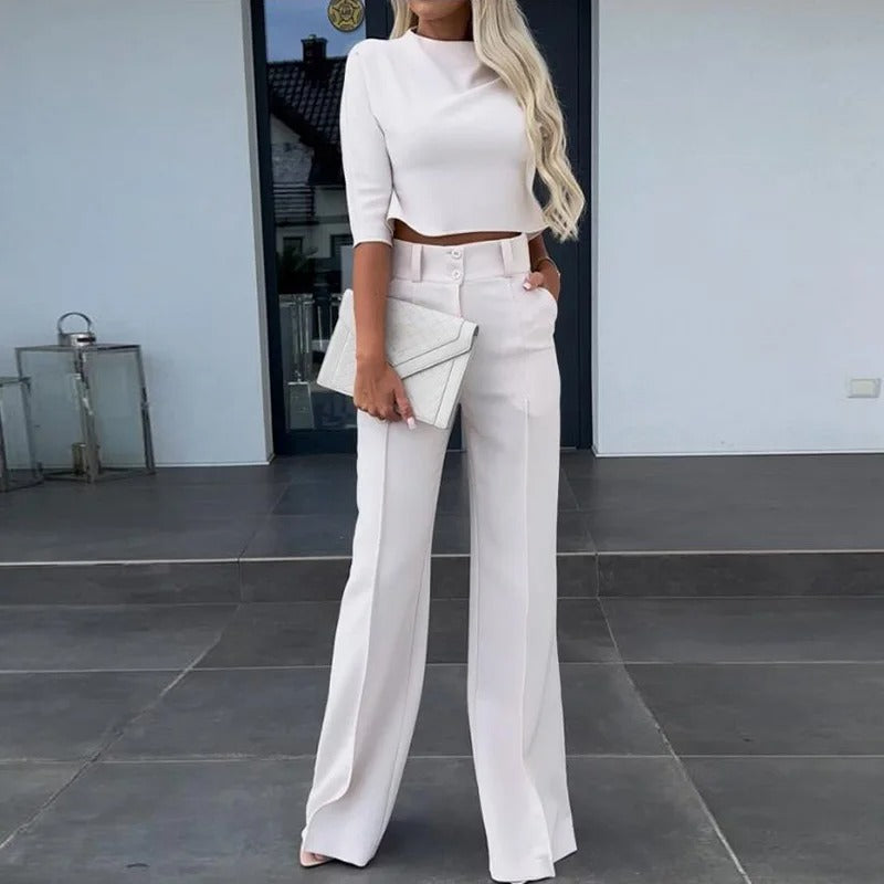 Modern Dameskostuum Set met Crop Top