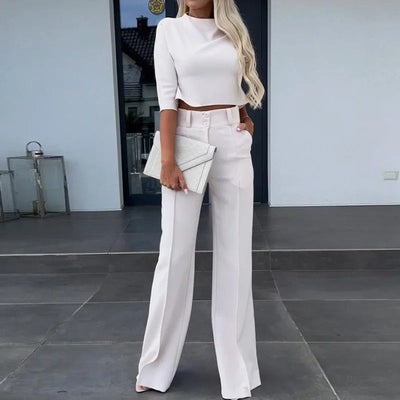 Modern Dameskostuum Set met Crop Top
