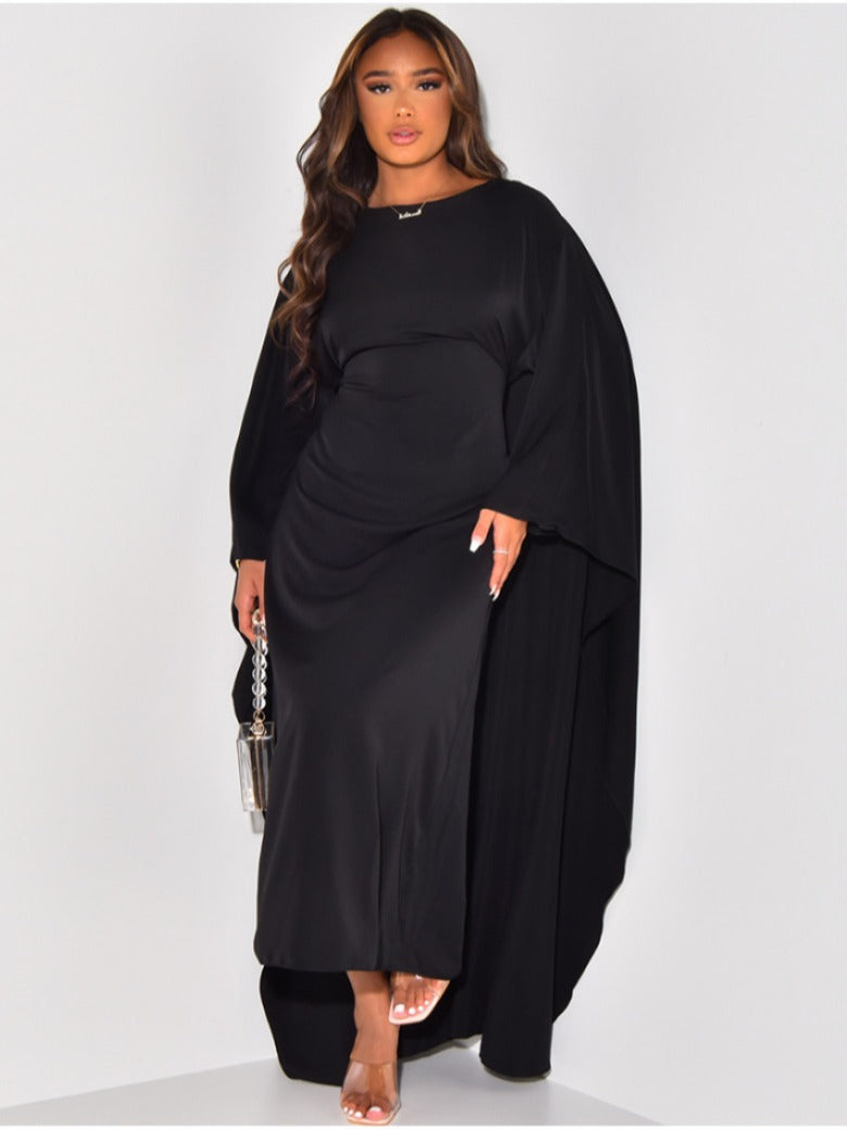 Moderne Maxi-Jurk met Wijde Mouwen