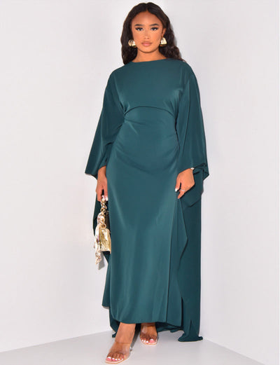 Moderne Maxi-Jurk met Wijde Mouwen