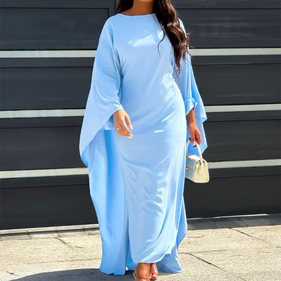 Moderne Maxi-Jurk met Wijde Mouwen