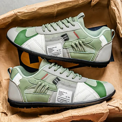 Patchwork-ontwerp skateboardschoenen voor heren