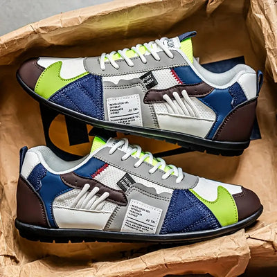 Patchwork-ontwerp skateboardschoenen voor heren