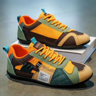 Patchwork-ontwerp skateboardschoenen voor heren