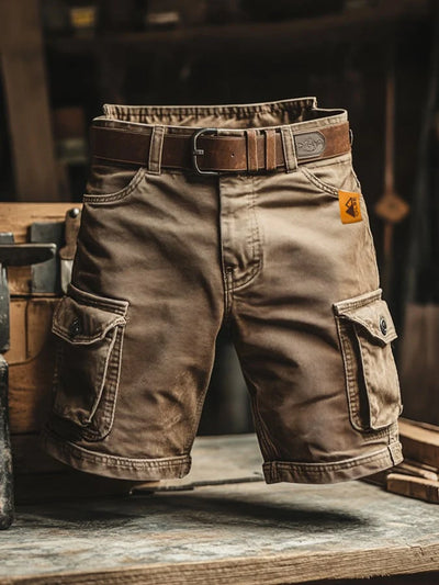 Retro-stijl cargoshort voor heren
