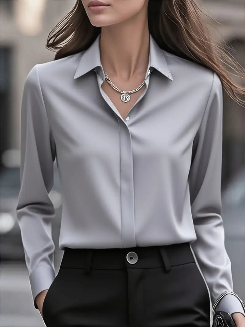 Smart-casual zakelijk overhemd voor dames