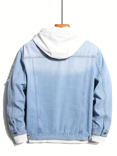 Stoere heren denimjas met patches voor de herfst