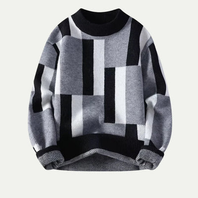 Sweater met modern geometrisch patroon voor heren