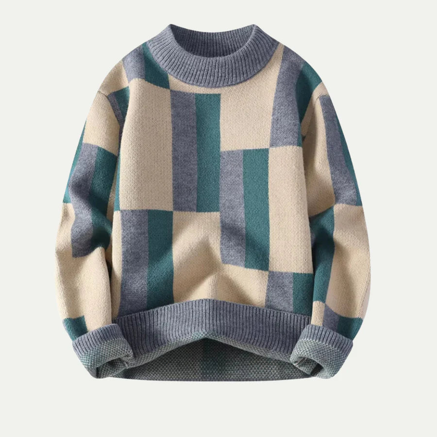 Sweater met modern geometrisch patroon voor heren