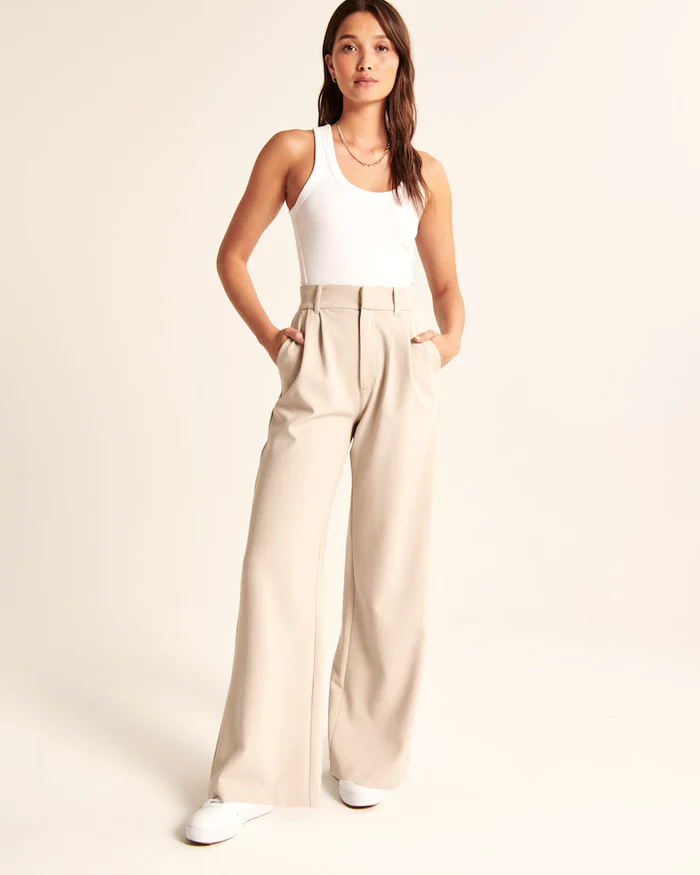 VL Collection - Elegante Wide-Leg Broek met Hoge Taille