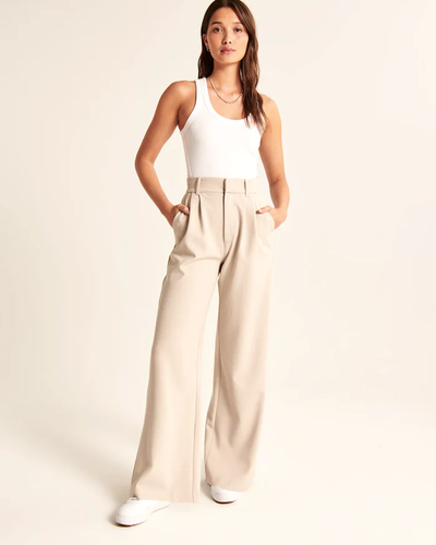 VL Collection - Elegante Wide-Leg Broek met Hoge Taille