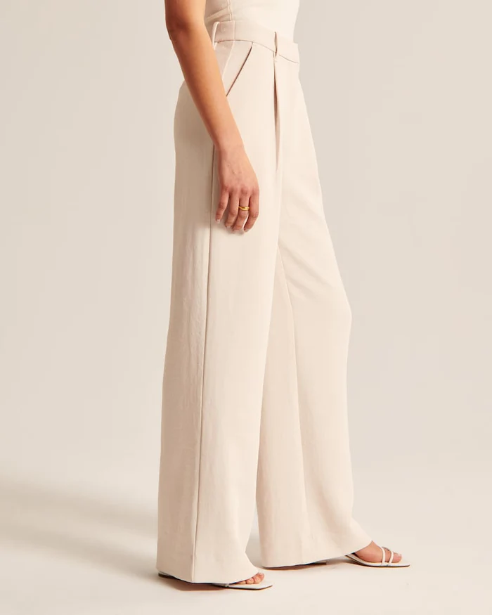 VL Collection - Elegante Wide-Leg Broek met Hoge Taille
