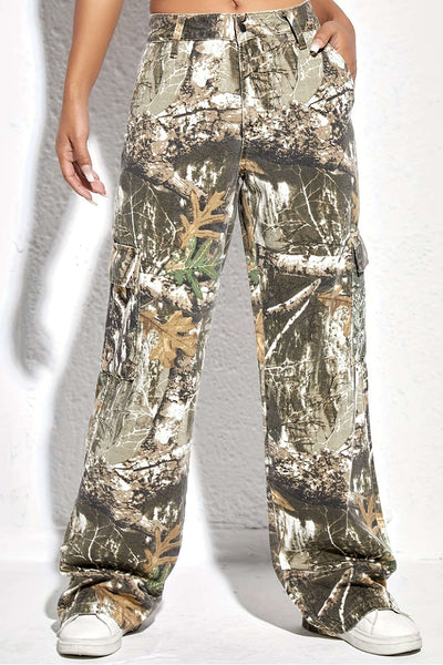 Dames Cargobroek met Print