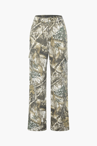 Dames Cargobroek met Print