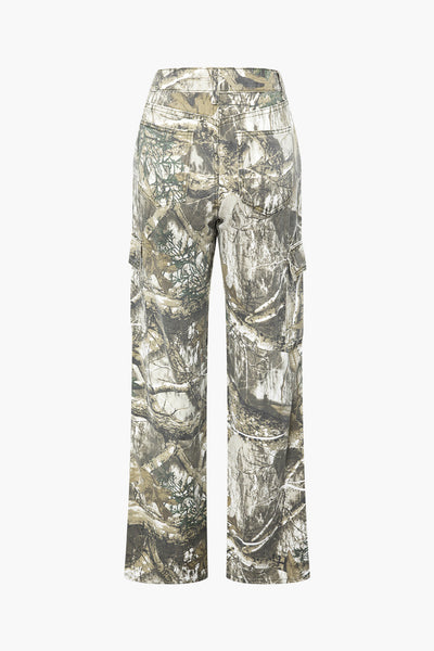 Dames Cargobroek met Print