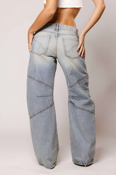 Damesjeans Modern Gewassen Denim