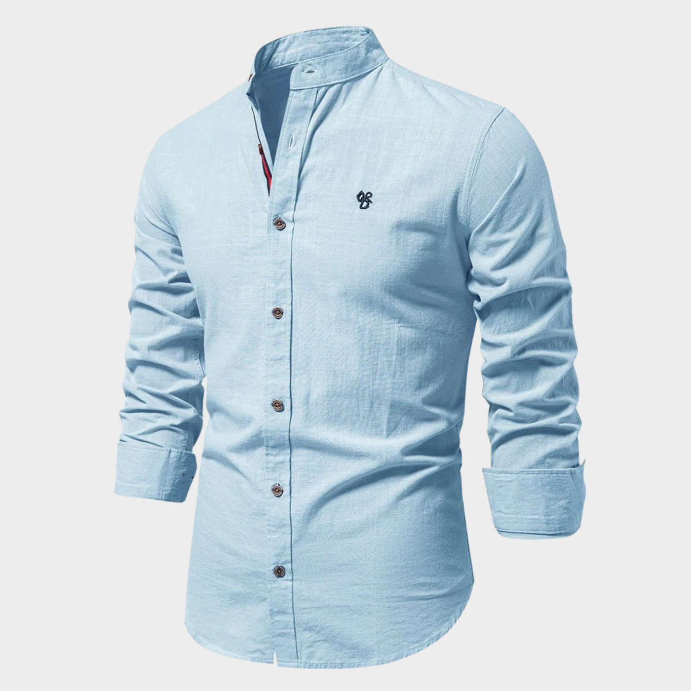 Van Leeuwen | Denim herenpolo in chinostijl