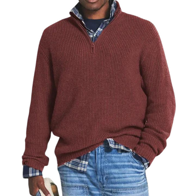 Van Leeuwen Essentials - Gebreide Half-Zip Sweater