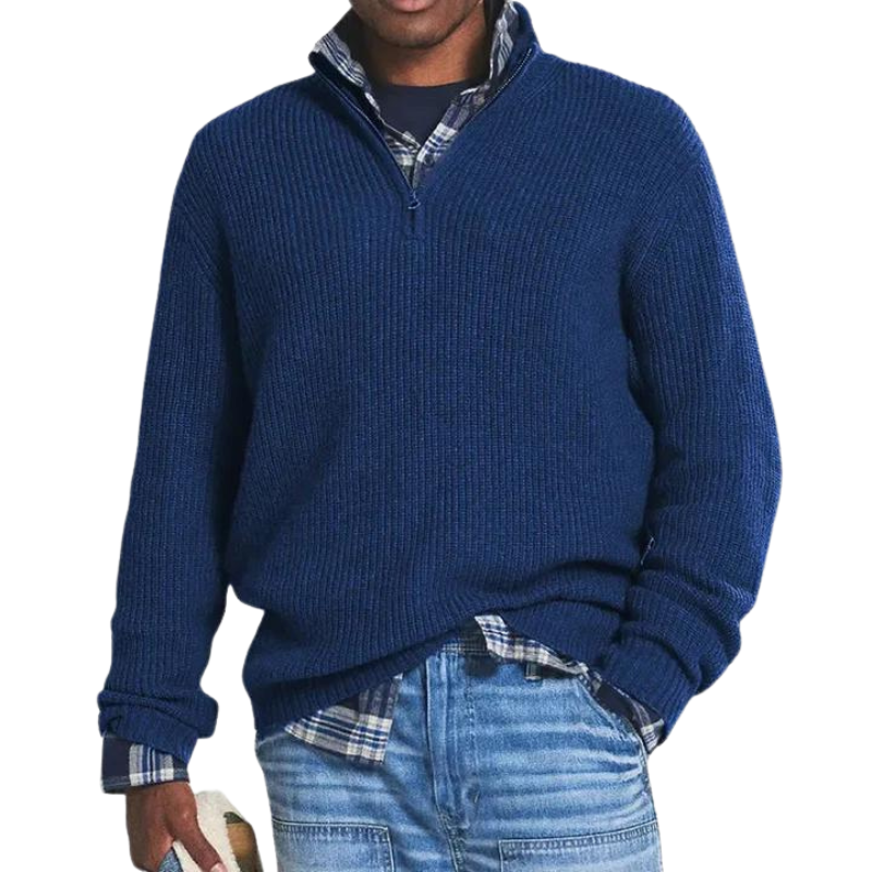 Van Leeuwen Essentials - Gebreide Half-Zip Sweater
