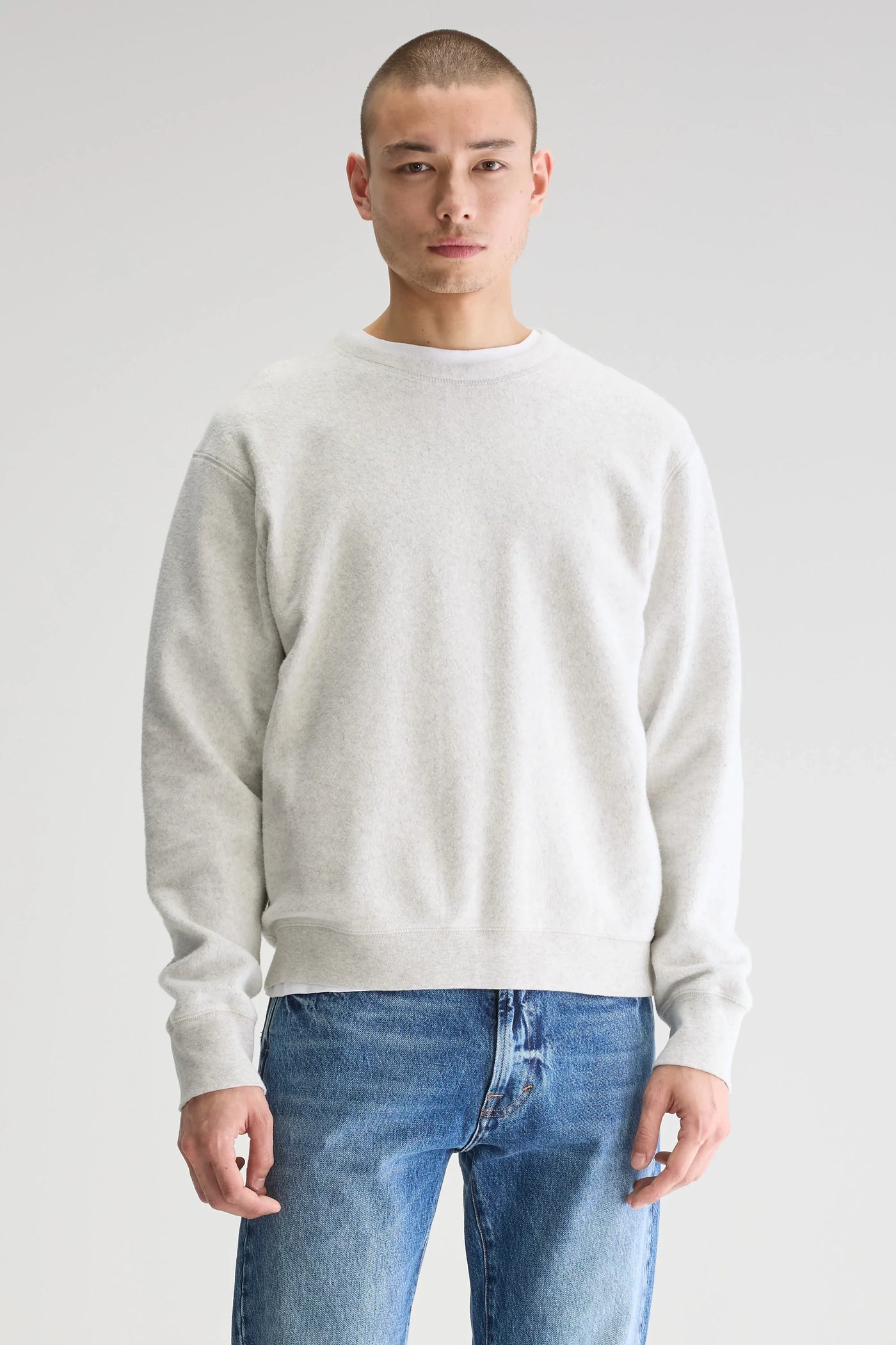 Van Leeuwen | Gebroken wit Classic crewneck lente trui voor Heren