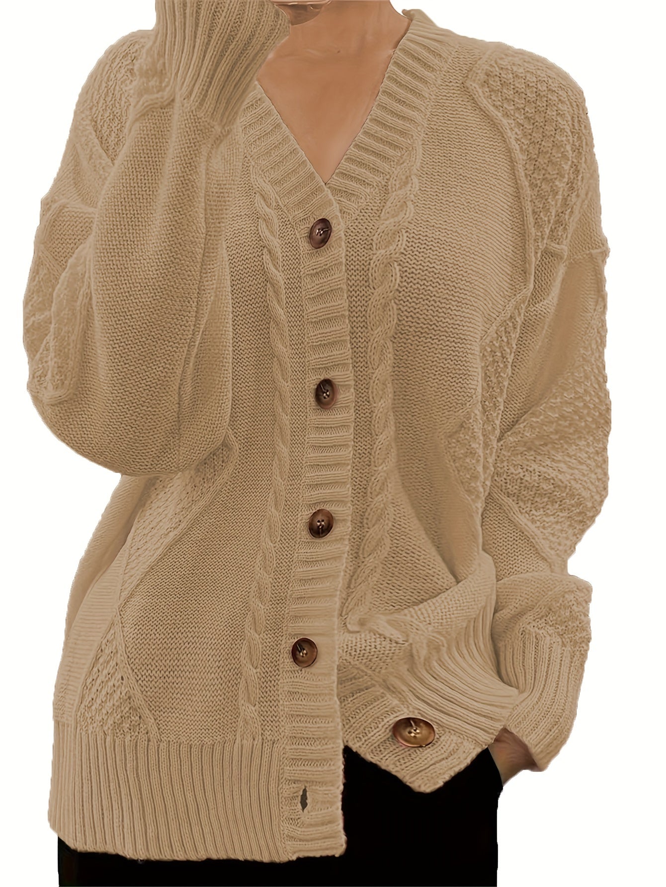Van Leeuwen Heritage| Luxe Kabelgebreide Dames Cardigan met Knoopsluiting