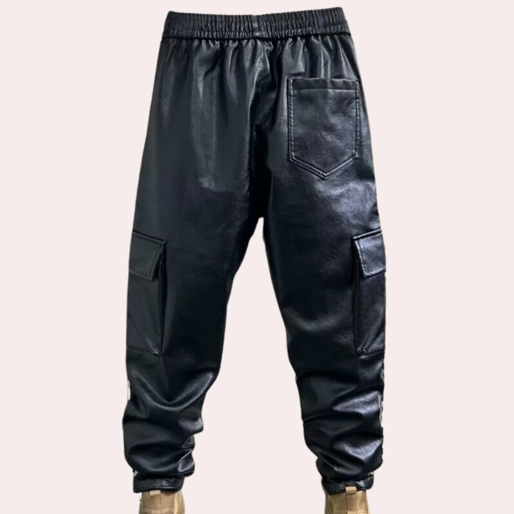 Van Leeuwen | Heren Leren Cargo Broek