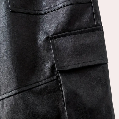 Van Leeuwen | Heren Leren Cargo Broek