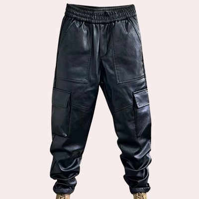 Van Leeuwen | Heren Leren Cargo Broek