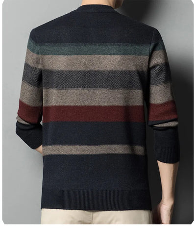 Heren Vintage gestreepte Lente trui