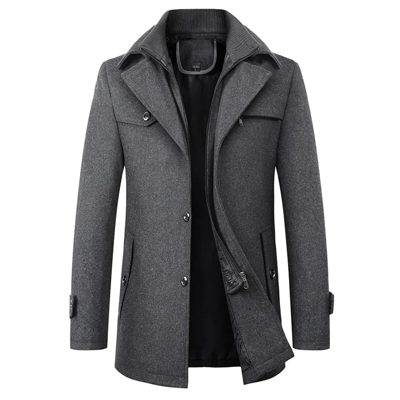 Van Leeuwen - Klassieke Overcoat met Tijdloze Afwerking