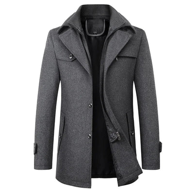 Van Leeuwen - Klassieke Overcoat met Tijdloze Afwerking