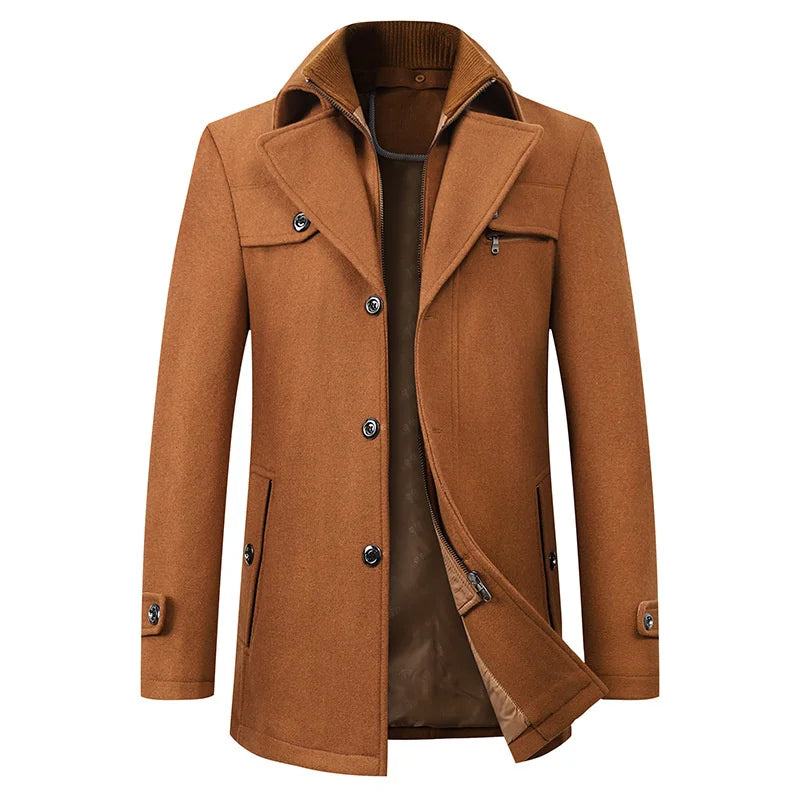 Van Leeuwen - Klassieke Overcoat met Tijdloze Afwerking