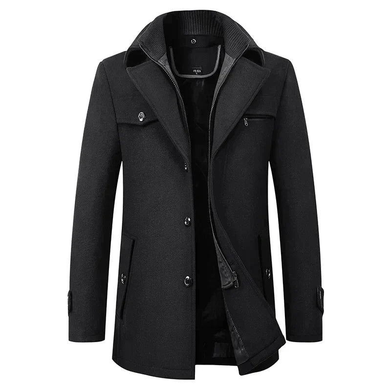Van Leeuwen - Klassieke Overcoat met Tijdloze Afwerking