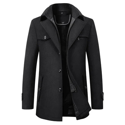 Van Leeuwen - Klassieke Overcoat met Tijdloze Afwerking