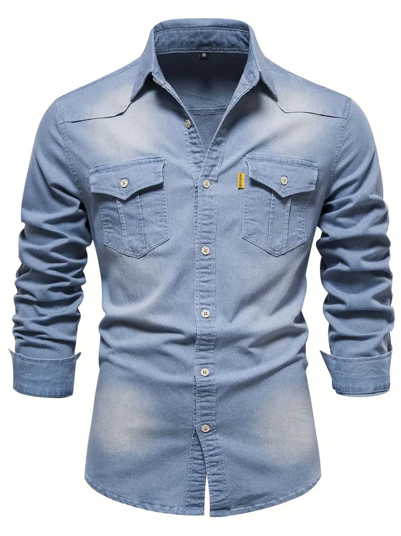 Van Leeuwen | Klassieke denim herenpolo