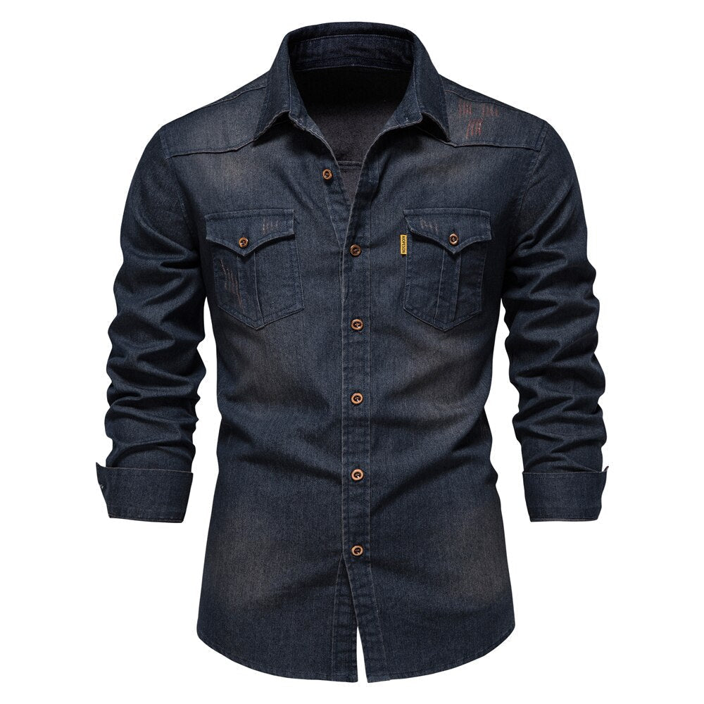 Van Leeuwen | Klassieke denim herenpolo