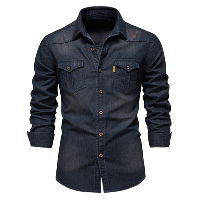 Van Leeuwen | Klassieke denim herenpolo