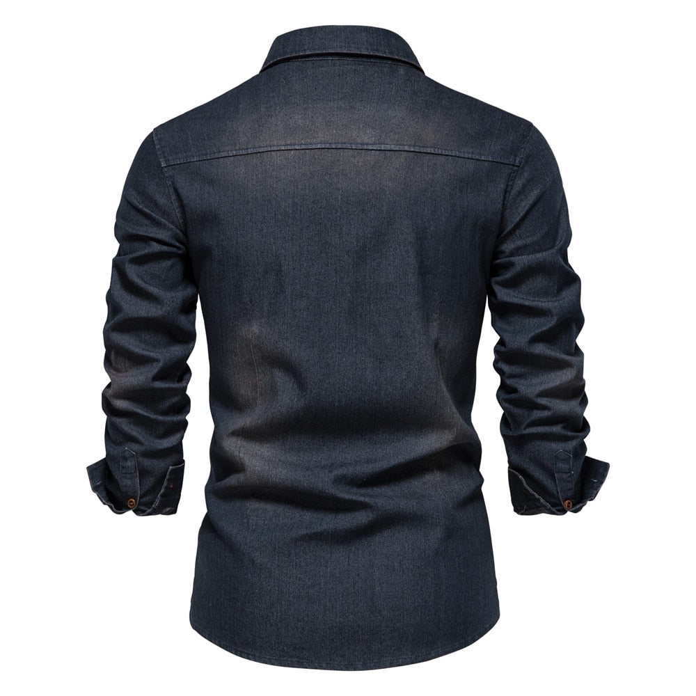 Van Leeuwen | Klassieke denim herenpolo