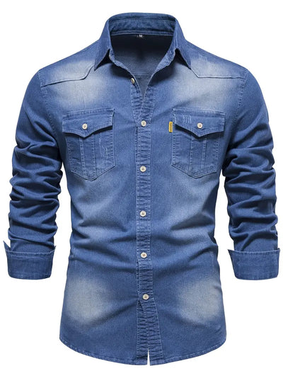 Van Leeuwen | Klassieke denim herenpolo