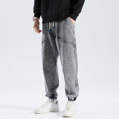 Van Leeuwen | Moderne denim joggerbroek voor heren