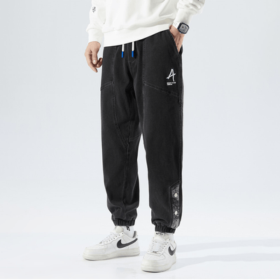 Van Leeuwen | Moderne denim joggerbroek voor heren