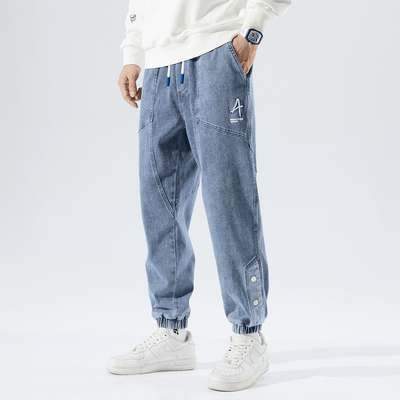 Van Leeuwen | Moderne denim joggerbroek voor heren